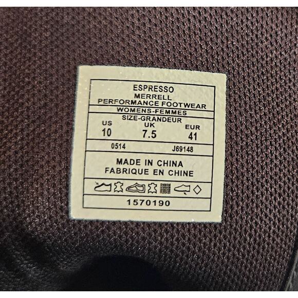 Merrell Women's Espresso Mid-Calf Leather Boots Size 10 Zip-up - Picture 8 of 8